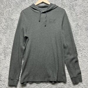 Vineyard‎ Vines Hoodie Shirt Mens Medium Gray Spellout Whale Waffle Preppy